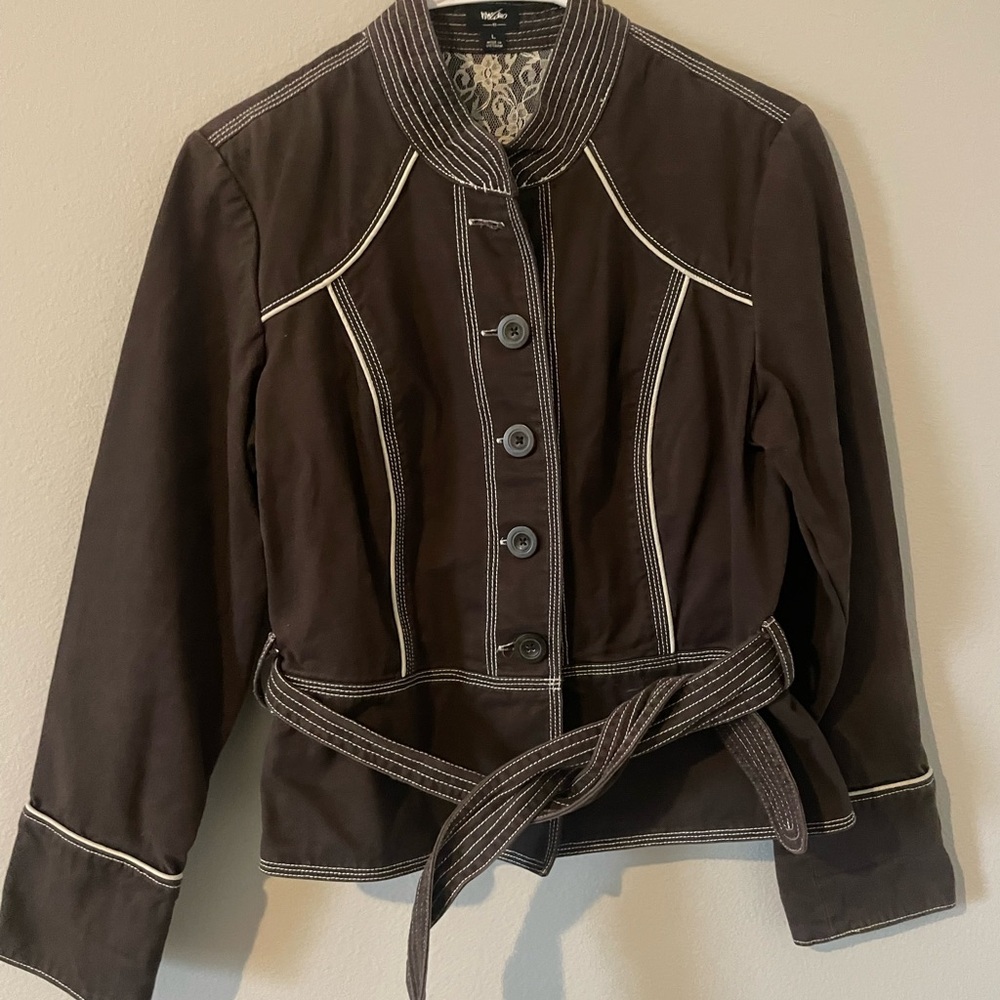 Y2k Large Mossimo Brown Jacket Statement Jacket - image 2